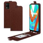 For OPPO Realme V13 5G / Realme 8 5G / Q3i 5G / Q3 5G R64 Texture Single Vertical Flip Leather Protective Case with Card Slots & Photo Frame(Brown) - 1