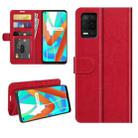 For OPPO Realme V13 5G / Realme 8 5G / Q3i 5G / Q3 5G R64 Texture Single Horizontal Flip Protective Case with Holder & Card Slots & Wallet& Photo Frame(Red) - 1