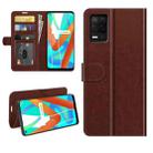 For OPPO Realme V13 5G / Realme 8 5G / Q3i 5G / Q3 5G R64 Texture Single Horizontal Flip Protective Case with Holder & Card Slots & Wallet& Photo Frame(Brown) - 1