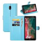 For Nokia C1 Plus Litchi Texture Horizontal Flip Protective Case with Holder & Card Slots & Wallet(Blue) - 1