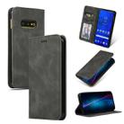 Retro Skin Feel Business Magnetic Horizontal Flip Leather Case for Samsung Galaxy S10 E(Dark Gray) - 1