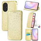 For Honor 50 SE Blooming Mandala Embossed Pattern Magnetic Horizontal Flip Leather Case with Holder & Card Slots & Wallet(Yellow) - 1