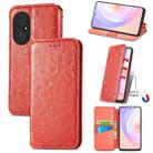 For Honor 50 SE Blooming Mandala Embossed Pattern Magnetic Horizontal Flip Leather Case with Holder & Card Slots & Wallet(Red) - 1