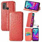 For Doogee X96 Pro Blooming Mandala Embossed Pattern Magnetic Horizontal Flip Leather Case with Holder & Card Slots & Wallet(Red) - 1