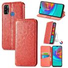 For Infinix X680 / Smart 4 Blooming Mandala Embossed Pattern Magnetic Horizontal Flip Leather Case with Holder & Card Slots & Wallet(Red) - 1