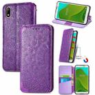 For Wiko Jerry 4 Blooming Mandala Embossed Pattern Magnetic Horizontal Flip Leather Case with Holder & Card Slots & Wallet(Purple) - 1