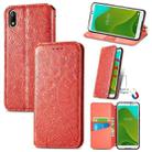 For Wiko Jerry 4 Blooming Mandala Embossed Pattern Magnetic Horizontal Flip Leather Case with Holder & Card Slots & Wallet(Red) - 1