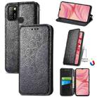 For Infinix Hot 10 Lite Blooming Mandala Embossed Pattern Magnetic Horizontal Flip Leather Case with Holder & Card Slots & Wallet(Black) - 1