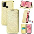 For Infinix Hot 10 Lite Blooming Mandala Embossed Pattern Magnetic Horizontal Flip Leather Case with Holder & Card Slots & Wallet(Yellow) - 1