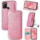 For Infinix Hot 10 Lite Blooming Mandala Embossed Pattern Magnetic Horizontal Flip Leather Case with Holder & Card Slots & Wallet(Pink) - 1