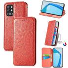 For OnePlus 9R Blooming Mandala Embossed Pattern Magnetic Horizontal Flip Leather Case with Holder & Card Slots & Wallet(Red) - 1