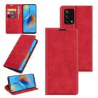 For OPPO F19 / A74 4G Retro-skin Business Magnetic Suction Leather Case with Holder & Card Slots & Wallet(Red) - 1