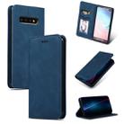 Retro Skin Feel Business Magnetic Horizontal Flip Leather Case for Samsung Galaxy S10 Plus(Navy Blue) - 1