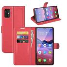 For ZTE Blade V2020 Smart Litchi Texture Horizontal Flip Protective Case with Holder & Card Slots & Wallet(Red) - 1