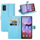 For ZTE Blade V2020 Smart Litchi Texture Horizontal Flip Protective Case with Holder & Card Slots & Wallet(Blue) - 1