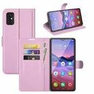 For ZTE Blade V2020 Smart Litchi Texture Horizontal Flip Protective Case with Holder & Card Slots & Wallet(Pink) - 1