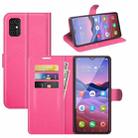 For ZTE Blade V2020 Smart Litchi Texture Horizontal Flip Protective Case with Holder & Card Slots & Wallet(Rose red) - 1