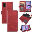 For ZTE Blade V2020 Smart Dual-side Magnetic Buckle Horizontal Flip Leather Case with Holder & Card Slots & Wallet(Red) - 1