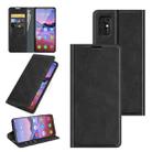 For ZTE Blade V2020 Smart Retro-skin Business Magnetic Suction Leather Case with Holder & Card Slots & Wallet(Black) - 1