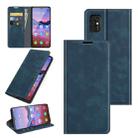 For ZTE Blade V2020 Smart Retro-skin Business Magnetic Suction Leather Case with Holder & Card Slots & Wallet(Dark Blue) - 1