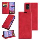 For ZTE Blade V2020 Smart Retro-skin Business Magnetic Suction Leather Case with Holder & Card Slots & Wallet(Red) - 1