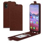 For ZTE Blade V2020 Smart R64 Texture Single Vertical Flip Leather Protective Case with Card Slots & Photo Frame(Brown) - 1