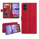 For ZTE Blade V2020 Smart R64 Texture Single Horizontal Flip Protective Case with Holder & Card Slots & Wallet& Photo Frame(Red) - 1