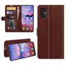 For ZTE Blade V2020 Smart R64 Texture Single Horizontal Flip Protective Case with Holder & Card Slots & Wallet& Photo Frame(Brown) - 1