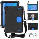 For Huawei MediaPad T10 9.7 / T10 10.1 Honeycomb Design EVA + PC Material Four Corner Anti Falling Protective Shell with Strap(Black+Blue) - 1