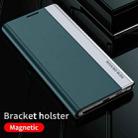 For iPhone 13 Side Electroplated Magnetic Ultra-Thin Horizontal Flip Leather Case with Holder(Black) - 3
