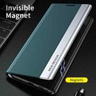 For iPhone 13 Side Electroplated Magnetic Ultra-Thin Horizontal Flip Leather Case with Holder(Black) - 4