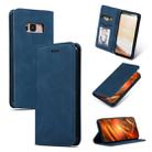Retro Skin Feel Business Magnetic Horizontal Flip Leather Case for Galaxy S8(Navy Blue) - 1