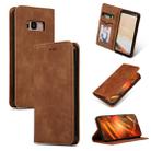 Retro Skin Feel Business Magnetic Horizontal Flip Leather Case for Galaxy S8(Brown) - 1