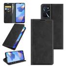 For OPPO A16 Retro-skin Business Magnetic Suction Leather Case with Holder & Card Slots & Wallet(Black) - 1