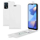 For OPPO A16 R64 Texture Single Horizontal Flip Protective Case with Holder & Card Slots & Wallet& Photo Frame(White) - 1