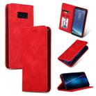 Retro Skin Feel Business Magnetic Horizontal Flip Leather Case for Galaxy S8+(Red) - 1