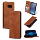 Retro Skin Feel Business Magnetic Horizontal Flip Leather Case for Galaxy S8+(Brown) - 1