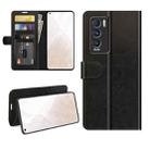 For OPPO Realme GT Master R64 Texture Single Horizontal Flip Protective Case with Holder & Card Slots & Wallet& Photo Frame(Black) - 1