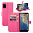 For ZTE Blade A31 Litchi Texture Horizontal Flip Protective Case with Holder & Card Slots & Wallet(Rose red) - 1