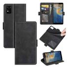 For ZTE Blade A31 Dual-side Magnetic Buckle Horizontal Flip Leather Case with Holder & Card Slots & Wallet(Black) - 1