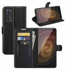 For ZTE Axon 20 5G Litchi Texture Horizontal Flip Protective Case with Holder & Card Slots & Wallet(Black) - 1