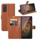 For ZTE Axon 20 5G Litchi Texture Horizontal Flip Protective Case with Holder & Card Slots & Wallet(Brown) - 1