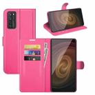 For ZTE Axon 20 5G Litchi Texture Horizontal Flip Protective Case with Holder & Card Slots & Wallet(Rose red) - 1