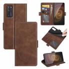 For ZTE Axon 20 5G Dual-side Magnetic Buckle Horizontal Flip Leather Case with Holder & Card Slots & Wallet(Brown) - 1