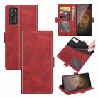 For ZTE Axon 20 5G Dual-side Magnetic Buckle Horizontal Flip Leather Case with Holder & Card Slots & Wallet(Red) - 1