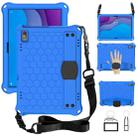 For Lenovo Tab M10 TB-X505X/F Honeycomb Design EVA + PC Material Four Corner Anti Falling Flat Protective Shell with Strap(Blue+Black) - 1