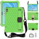 For Lenovo Tab P10 TB-X705F/L Honeycomb Design EVA + PC Material Four Corner Anti Falling Flat Protective Shell with Strap(Green+Black) - 1