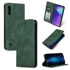 Retro Skin Feel Business Magnetic Horizontal Flip Leather Case for Galaxy M10(Army Green) - 1