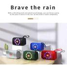 T&G TG193 Portable Bluetooth Speaker LED Light Waterproof Outdoor Subwoofer Support TF Card / FM Radio / AUX(Black) - 2