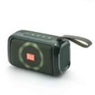 T&G TG193 Portable Bluetooth Speaker LED Light Waterproof Outdoor Subwoofer Support TF Card / FM Radio / AUX(Green) - 1